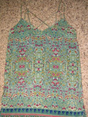 Anthrpologie, Maeve Strappy Silk Tunic/Dress 6 Lined.